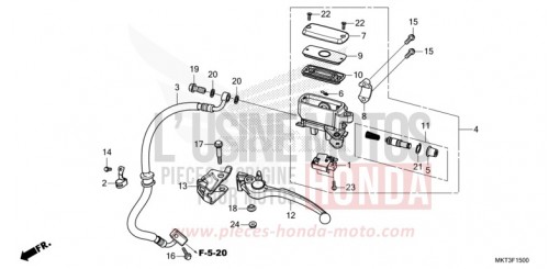 REAR BRAKE MASTER CYLINDER ADV750M de 2021